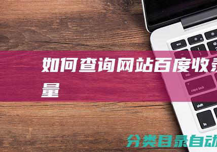 如何查询网站百度收录数量