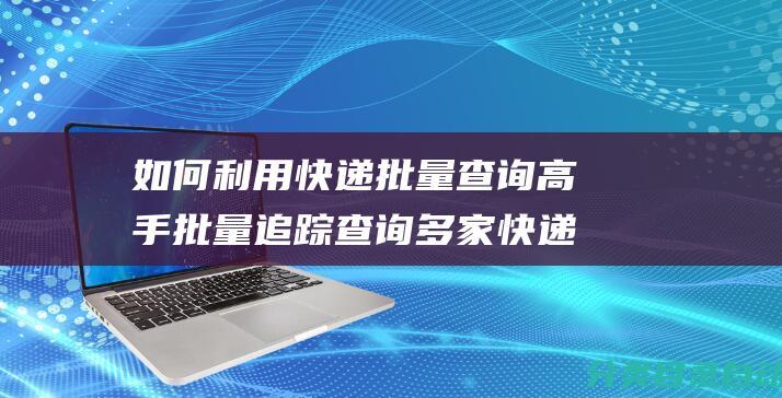 如何利用快递批量查询高手批量追踪查询多家快递及分析退回件的物流方式