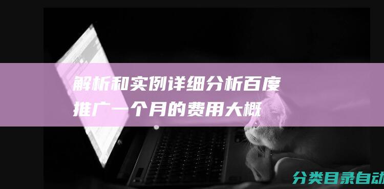 解析和实例详细分析-百度推广一个月的费用大概多少