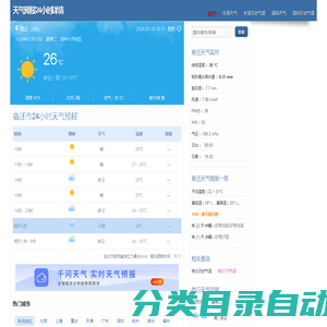 天气预报24小时详情,历史每月气温降雨查询 - 天气二四网